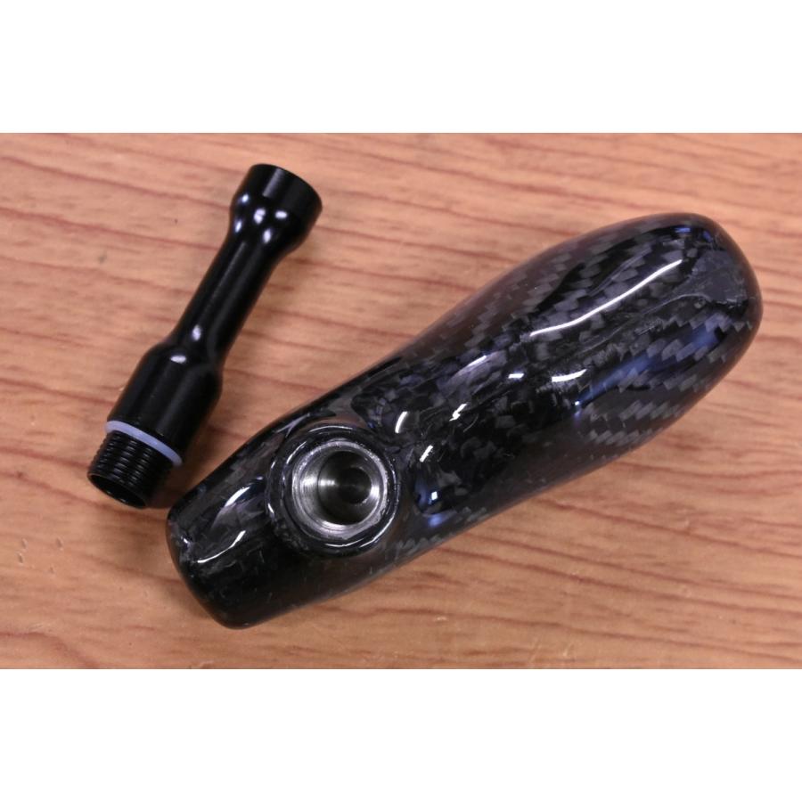 ベイトリール用カーボンハンドル パワーハンドルノブ セット　オーロラ/ブラック 未使用品】カーボン ハンドルノブ ブラック シマノ Bタイプ対応 ステラ