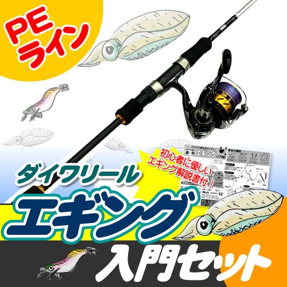 DAIWA（ダイワ） エギング入門セット ロッド・ワールドスピンPEライン