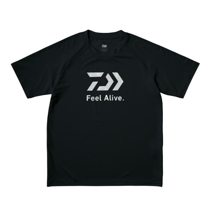 Daiwa ブラック Tシャツ サングラス キャップ付き DAIWA（ダイワ） DE-3925 Feel Alive. ドライTシャツ : フィッシング