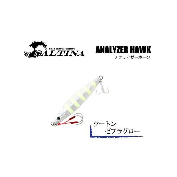 ソルティナ メタルジグ アナライザーホーク KAG-02 ツートンゼブラグロー/60g/釣具