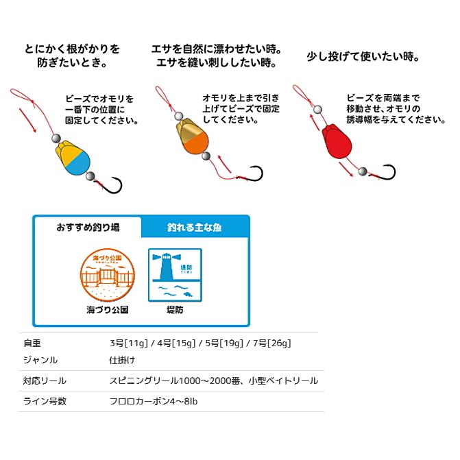 (セール) ジャッカル エッグショット 4号 ロックフィッシュレッド / 仕掛け  (メール便発送可)｜fishing-tsuribitokan｜02