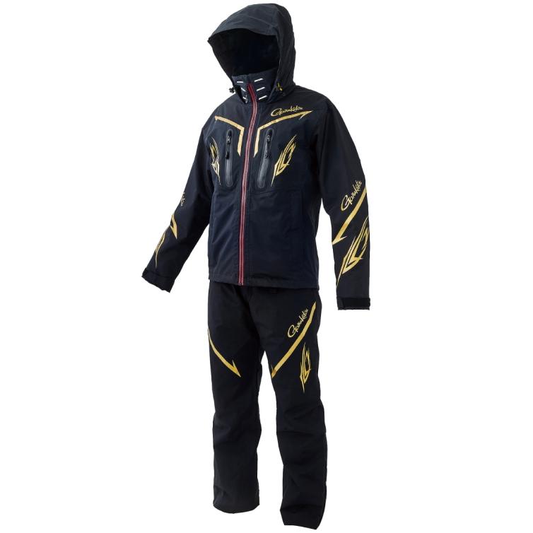 Gamakatsu GM-3658 ブラック Lサイズ Gamakatsu がまかつ フィッシングレインスーツ GM-3658 ブラック L