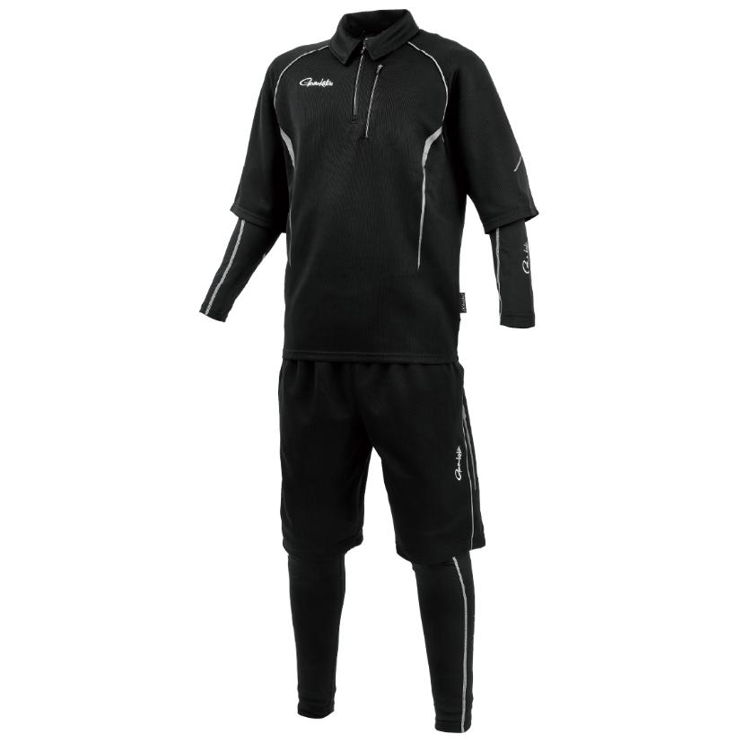 がまかつ GM3779 アクティブクールスーツ ブラック/ブラック 3L Gamakatsu（がまかつ） アクティブクールスーツ GM-3779 ブラック