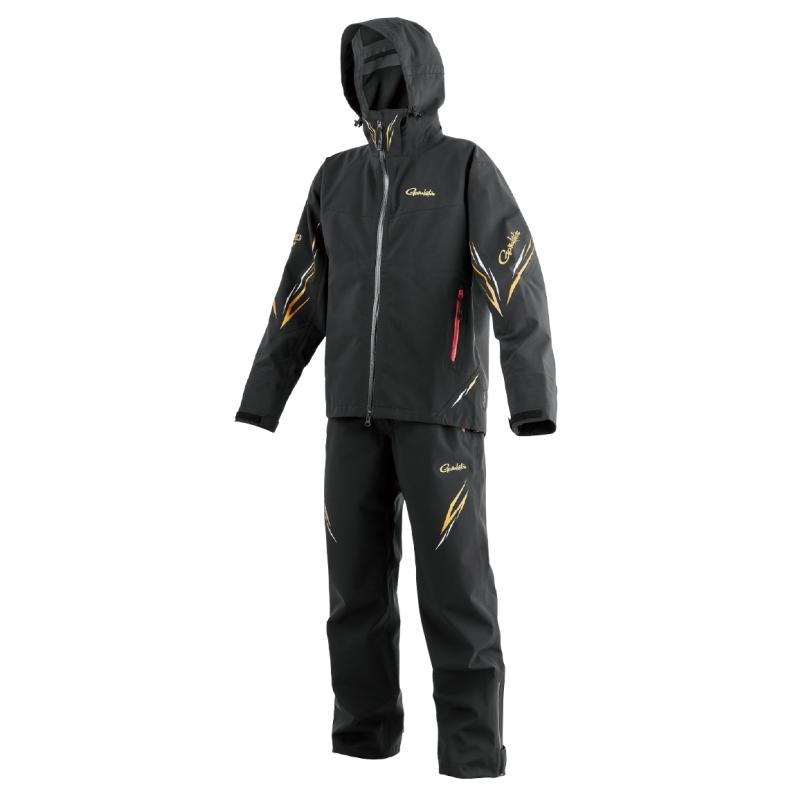 Gamakatsu ブラック レインウェア LLサイズ