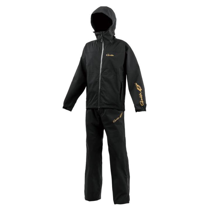 Gamakatsu ブラック レインウェア LLサイズ