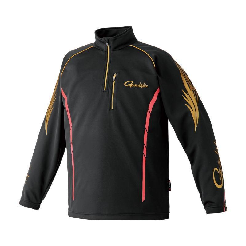 がまかつ 2WAYウォームジップシャツ GM-3766 ブラック/レッド Lサイズ Gamakatsu（がまかつ） 2WAYウォームジップシャツ GM-3766 ブラック