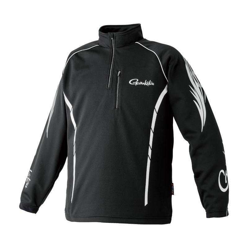 がまかつ ウェア GM3766 2WAYウォームジップシャツ ブラック×シルバー M Gamakatsu（がまかつ） 2WAYウォームジップシャツ GM-3766 ブラック