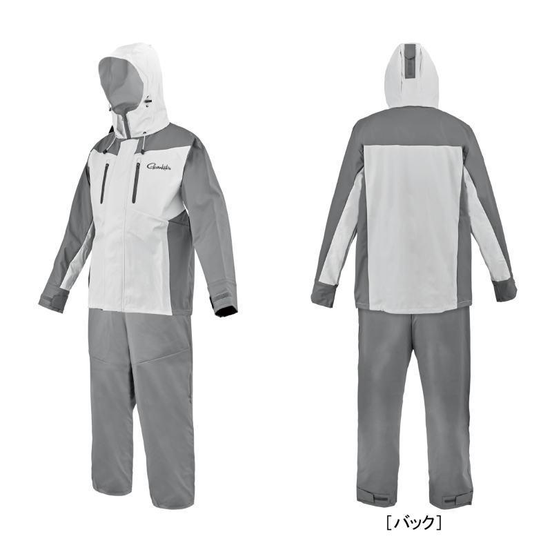 Gamakatsu（がまかつ） PVCレインスーツ GM-3818 ホワイト×グレー M