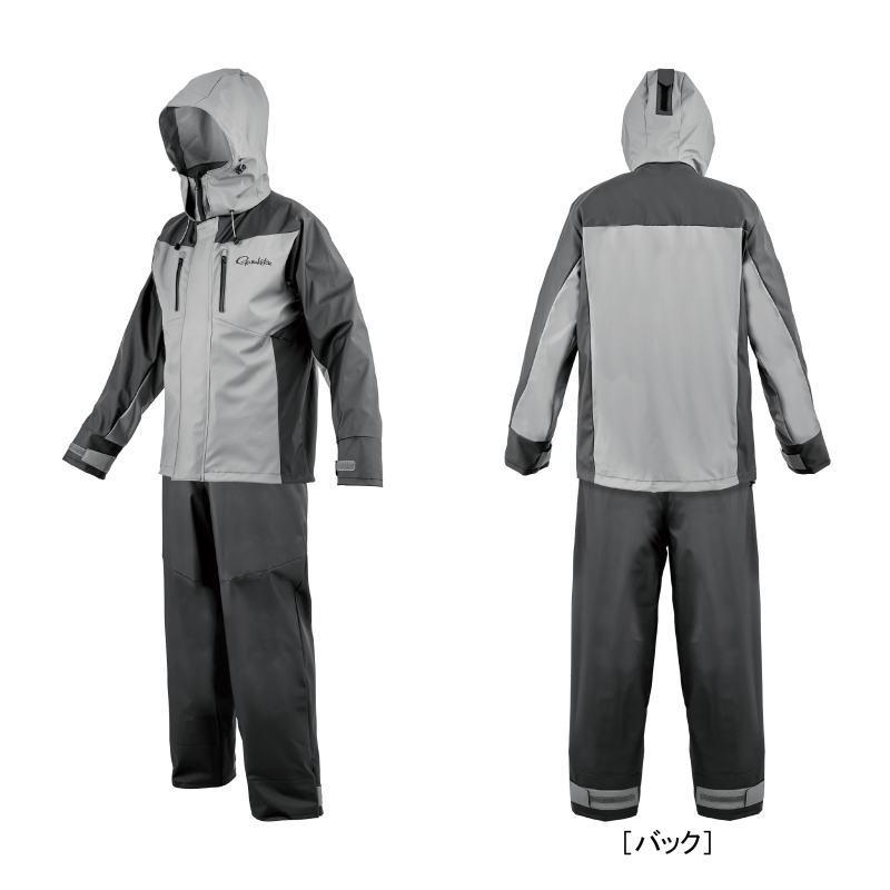 Gamakatsu（がまかつ） PVCレインスーツ GM-3818 グレー×ブラック S