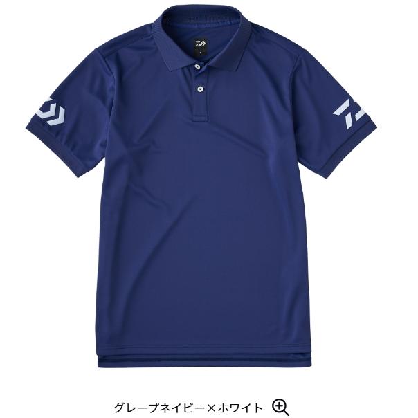 ダイワ DE-7925 ネイビー×ブルー Lサイズ 半袖ポロシャツ DAIWA（ダイワ） 半袖ポロシャツ DE-7925 #グレープネイビー×ホワイト