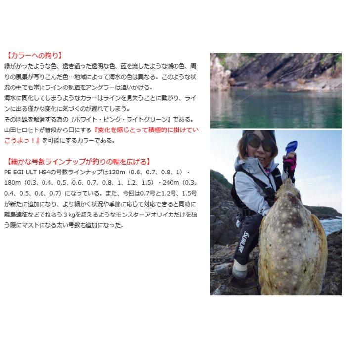 サンライン ソルティメイト PE EGI ULT HS4 (180m/1号) / メール便可 / 釣具｜fishing-tsuribitokan｜05