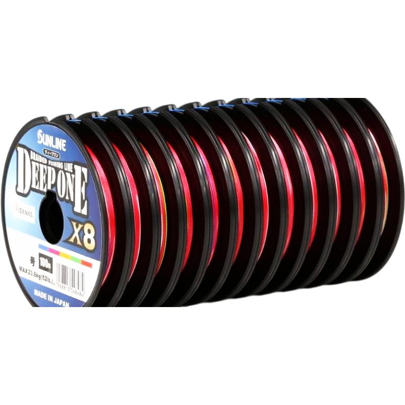 サンライン ディープワン X8 1200m 連結 (100m×12) 2号 38lb / PEライン 道糸 つり具 サンライン（SUNLINE） ディープワン X8 1200m 連結 (100m×12) 2号