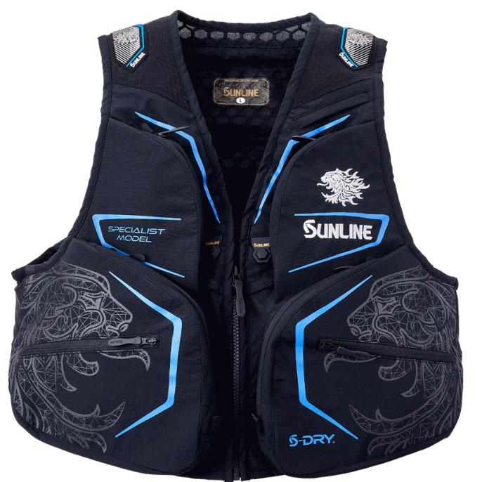 サンライン（SUNLINE） S-DRY 鮎ベスト SUA-09214 ブラック LLサイズ