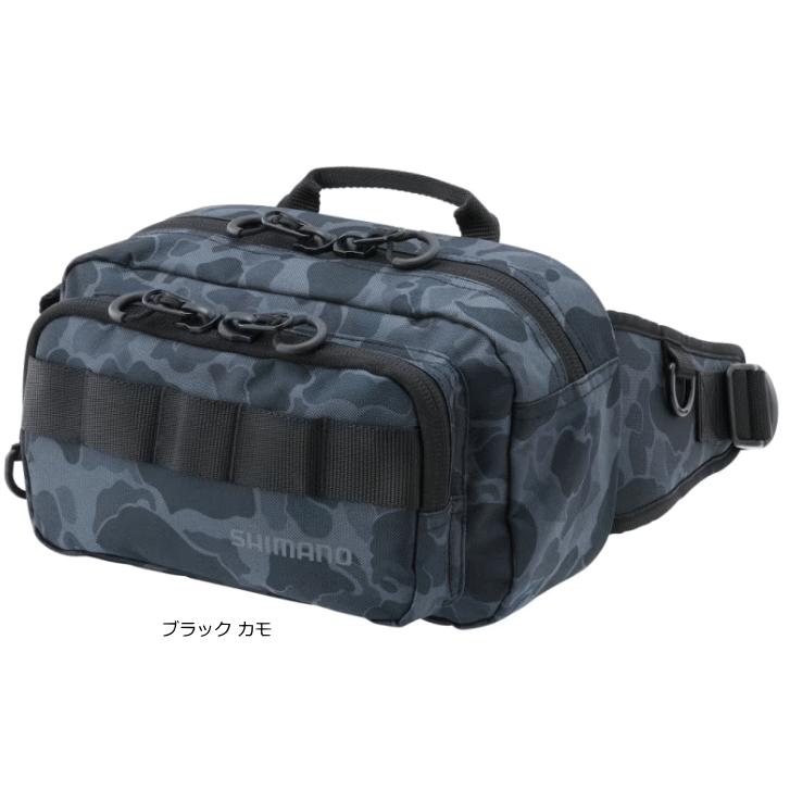 シマノヒップバック　ルアーまとめ売り シマノ（SHIMANO） ヒップバッグ BW-021T ブラックカモ Sサイズ