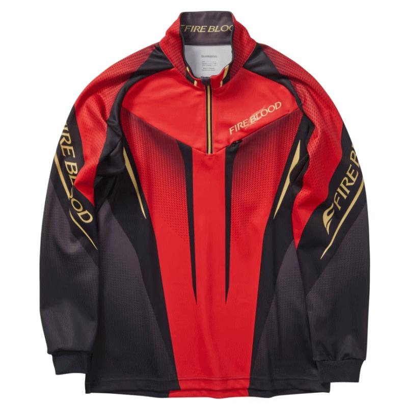正規品！シマノ　リミテッドプロ ハーフジップ ウォームシャツ M ブラッドレッド シマノ（SHIMANO） リミテッドプロ ハーフジップ ウォームシャツ SH