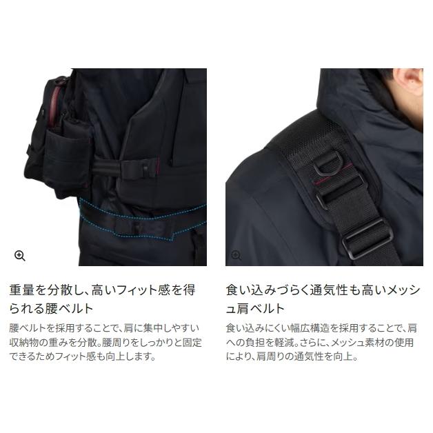 シマノ（SHIMANO） ゲームベスト VF-278Z ブラック フリーサイズ