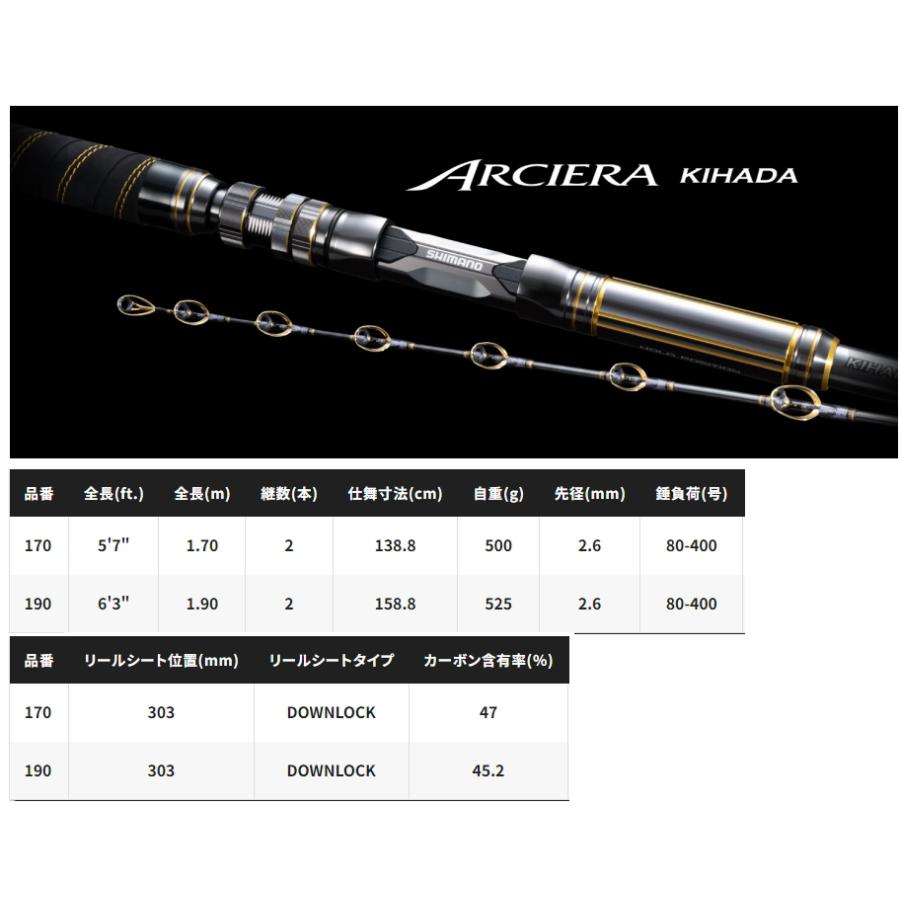 シマノ 船竿 23 アルシエラ キハダ 170 / shimano シマノ 船竿 23 アルシエラ キハダ 170 / shimano