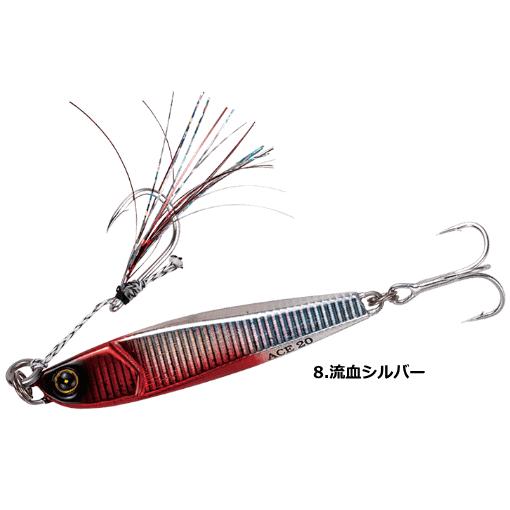 ハヤブサ ジャックアイ エース 30g #8.流血シルバー / メタルジグ