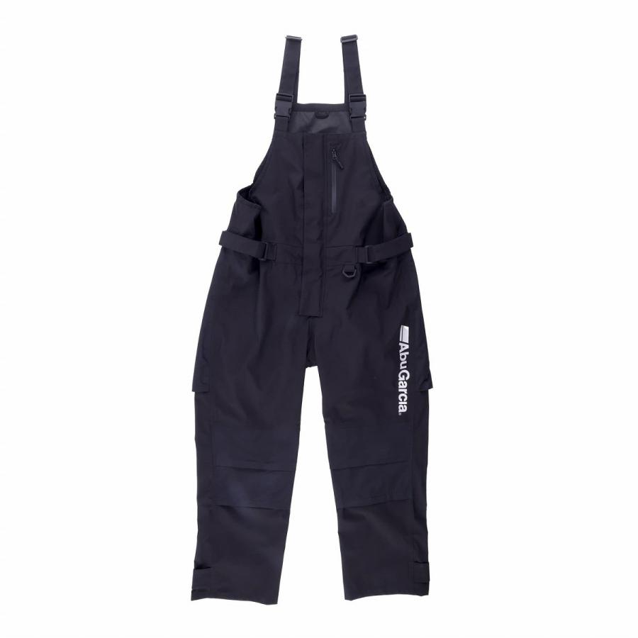 ABU レインパンツ アブガルシア 3レイヤービブパンツ ブラック (レインウェア レイン