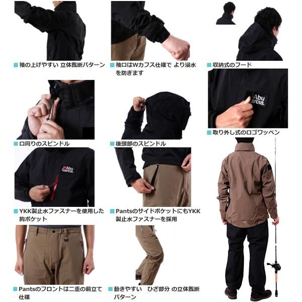 アブガルシア スタンダードレインスーツ ブラック カーキ レインウェア フィッシング遊web店 通販 Paypayモール