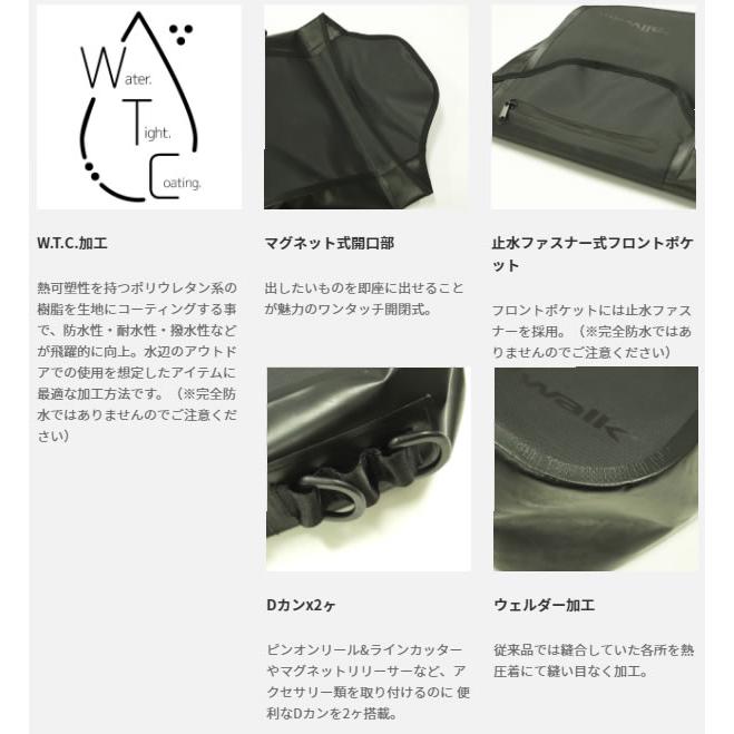 テイルウォーク W.T.C. SHOULDER POUCH ブラック (フィッシングバッグ ワンショルダーバッグ)｜fishing-you｜02