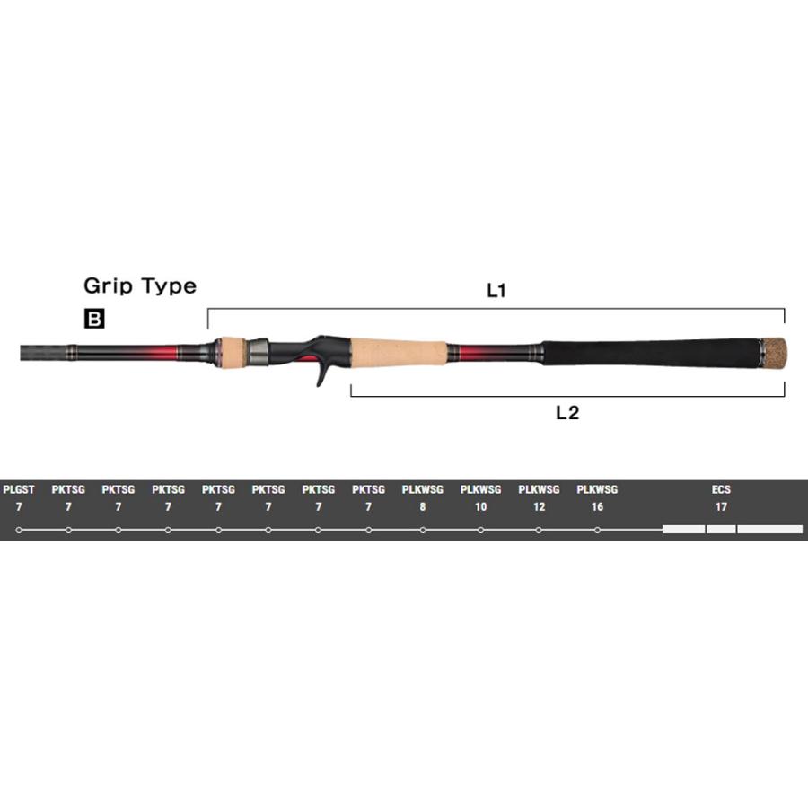テイルウォーク クリムゾン C102M+-R 17015 (ショアジギング ロッド 2