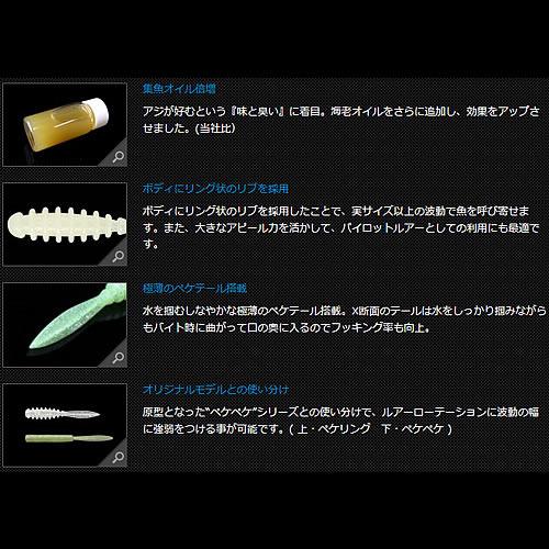 JACKALL（ジャッカル） ペケリング 2.5インチ その1 (メバル アジング
