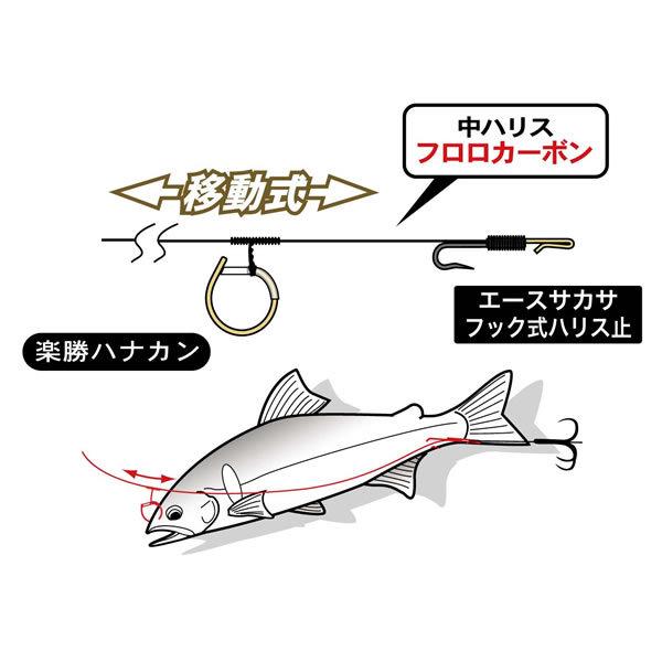 がまかつ 楽勝ハナカン仕掛 (ハナカン移動式 エースサカサ フック式ハリス止) TG-431B (鮎釣り 仕掛け 鼻カン)|フィッシング遊web店|01