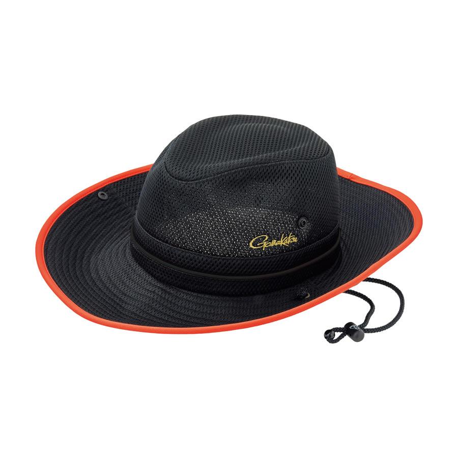 がまかつ ライトクールストローハット ブラック×レッド GM9890 (フィッシングキャップ) がまかつ ライトクールストローハット ブラック×レッド GM9890