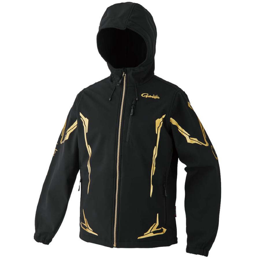 がまかつ ソフトシェルフーディ ブラック×ゴールド GM3765 (防寒着 防寒インナー)【送料無料】 がまかつ ソフトシェルフーディ ブラック×ゴールド GM3765 (防寒着
