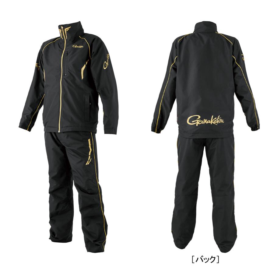がまかつ ウインドブレーカースーツ ブラック/ゴールド GM3791