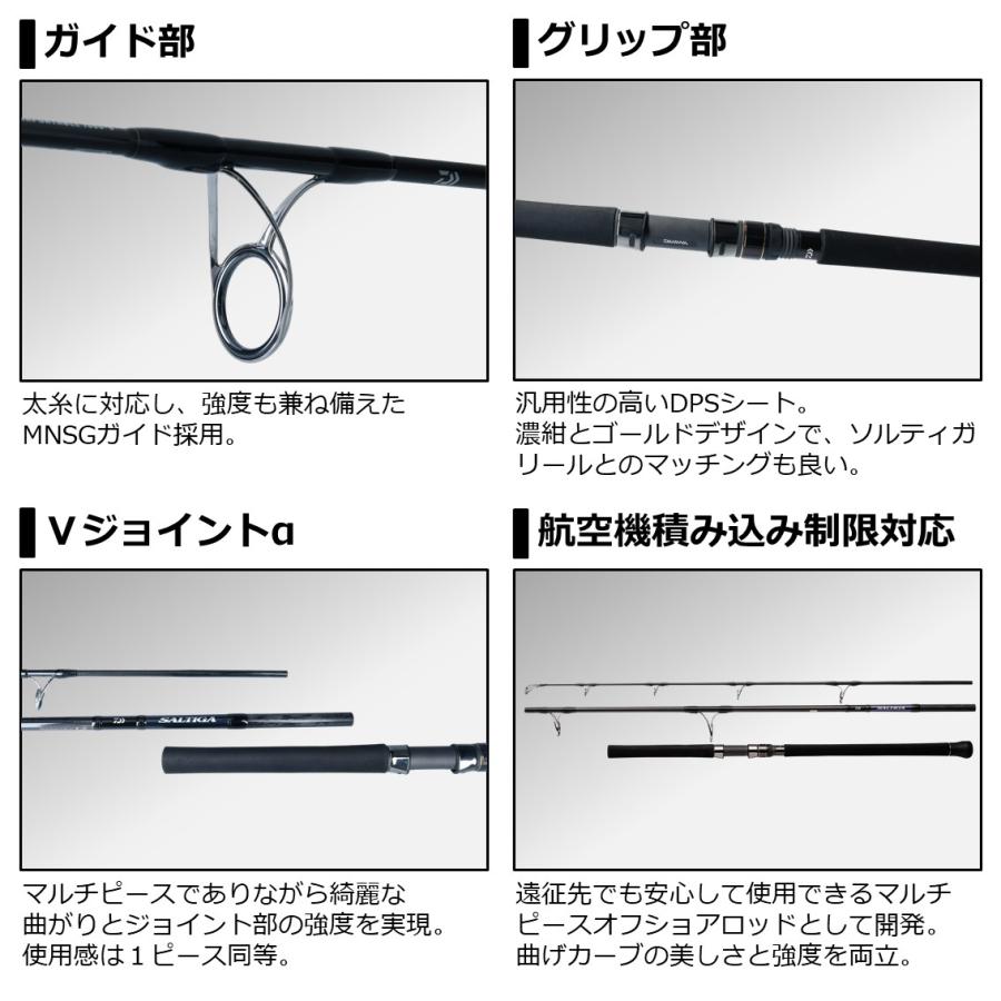 ダイワ ソルティガ Saltiga Ap C84 4 キャスティングロッド ヒラマサ ブリ カツオ シイラ 送料無料 フィッシング遊web店 通販 Paypayモール