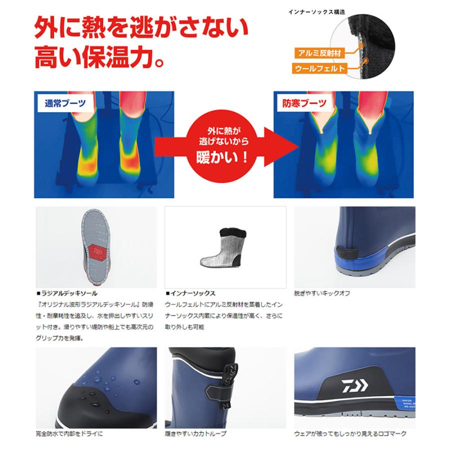 ダイワ 防寒ブーツ＆ブーツバッグ(K) 2点セット (ウインターラジアルデッキブーツ ブーツ入れ ケース)【送料無料】_2