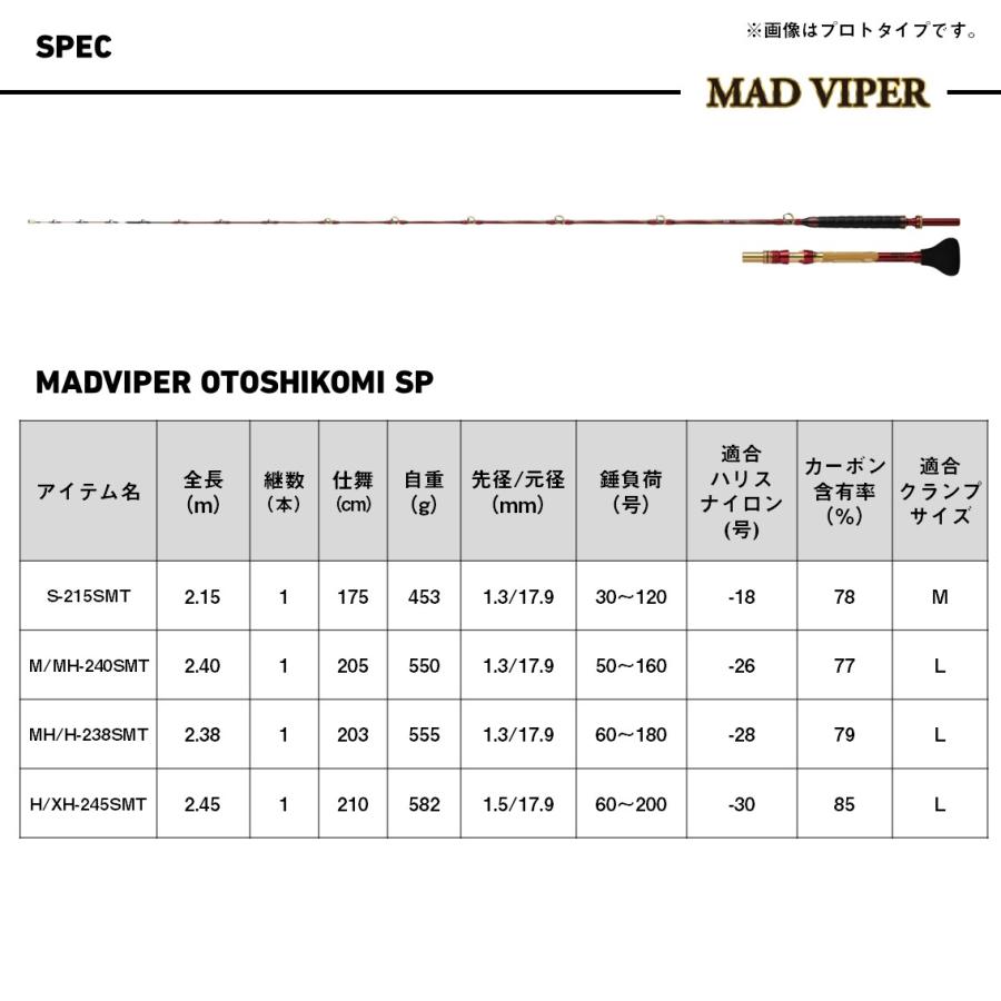 ダイワ マッドバイパー落し込みSP H/XH-245SMT (Daiwa 竿 ロッド 船 海