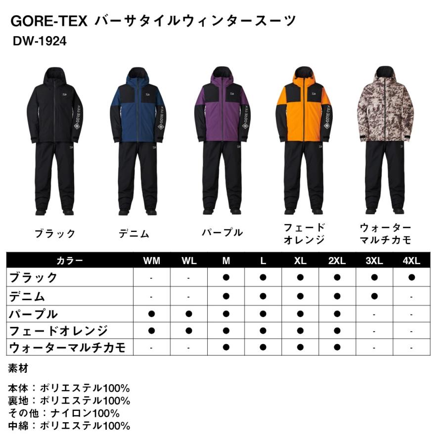 ダイワ ゴアテックス バーサタイルウィンタースーツ ブラック DW ダイワ ゴアテックス バーサタイルウィンタースーツ ブラック DW
