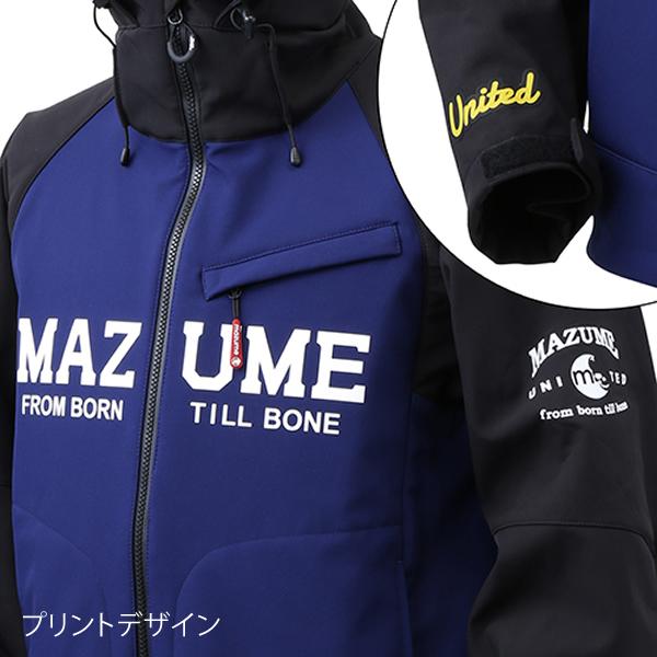 マズメ mazume ウインドカットジャケット ダブルトーン ブラック×ネイビー MZFW-728 (防寒着 防寒ジャケット)の画像