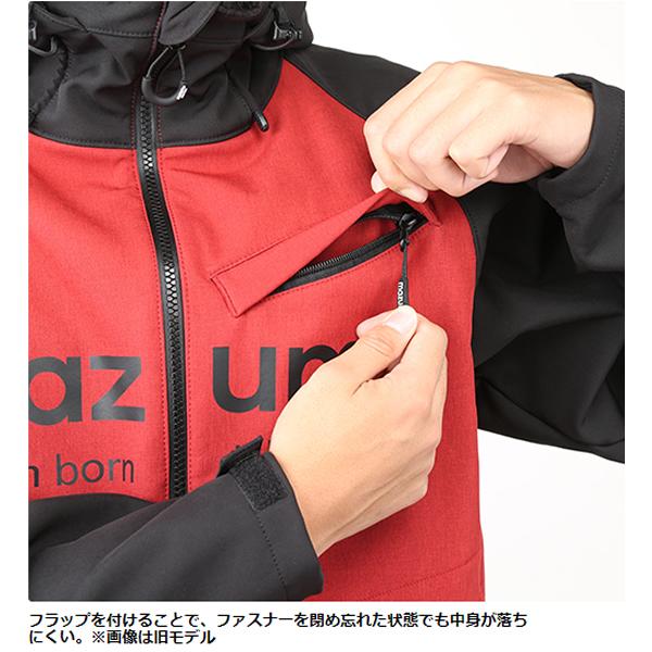 マズメ mazume ウインドカットジャケット ダブルトーン ブラック×ネイビー MZFW-728 (防寒着 防寒ジャケット)の画像