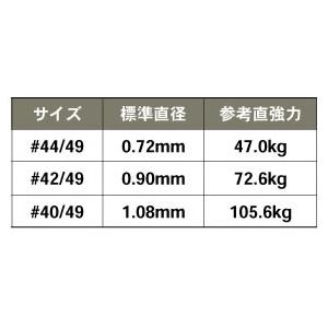 ゴーセン キングポイント 49本撚 10m ＃40/49〜＃44/49 GWN-800 (フィッシングライン 釣り糸) ゆうパケット可｜fishing-you｜02