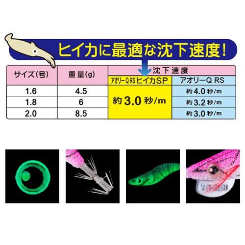 YO-ZURI ヨーヅリ アオリーQ RS ヒイカSP 2.0号(エギング エギ egi 餌
