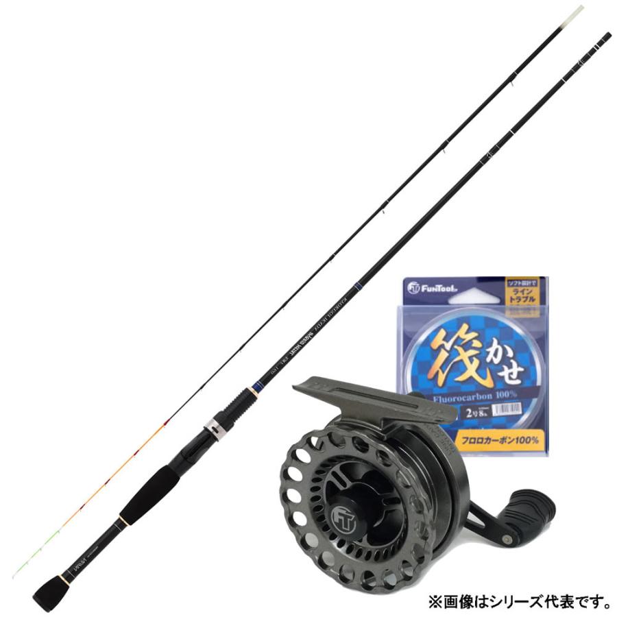 中級者おすすめ 宇崎日新 ハイブリッドメタル穂先体感筏釣りセット 左