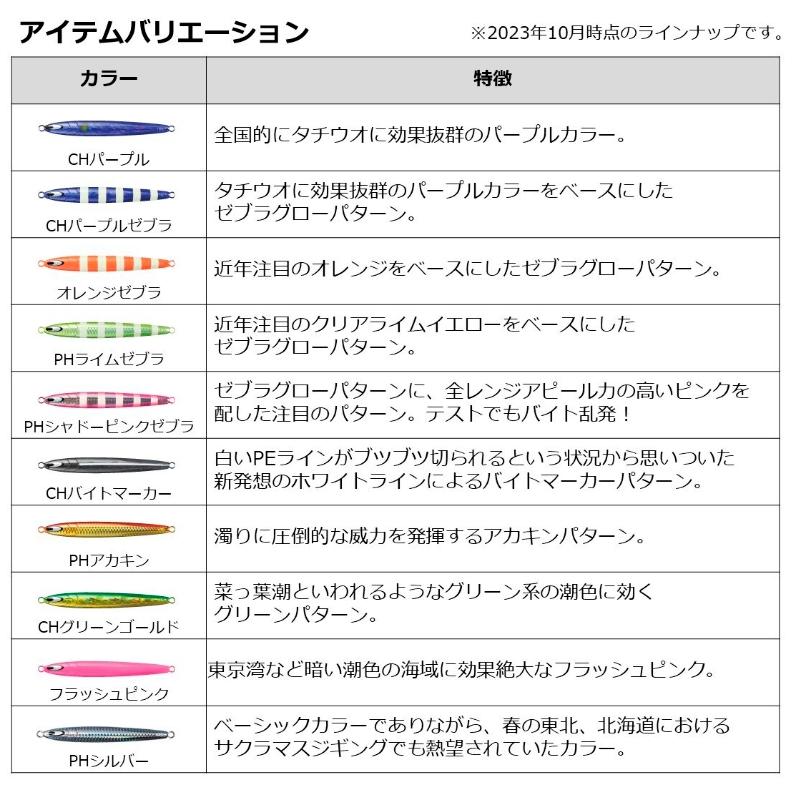 DAIWA（ダイワ） 【全19色】 鏡牙ジグ セミロング 130g (タチウオ