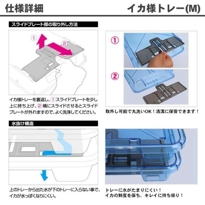 DAIWA（ダイワ） イカ様トレー 3枚セット M (クーラー用品 イカトレイ
