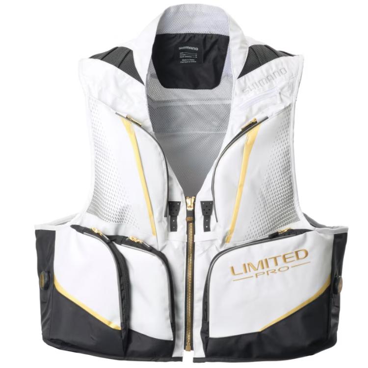 シマノ　LIMITED PRO 鮎　フィッシングベスト ホワイト・ブルー　L シマノ LIMITED PRO 鮎 フィッシングベスト ホワイト・ブルー L シマノ