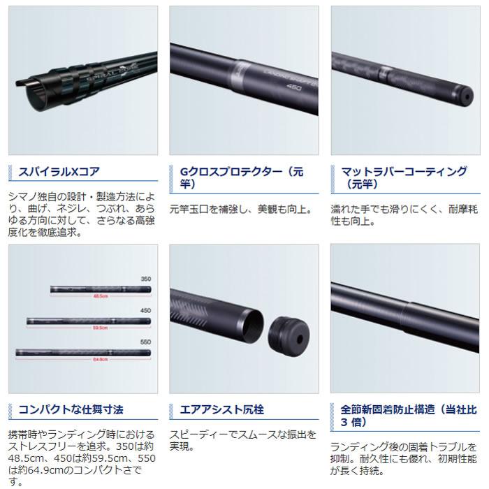 シマノ ランディングシャフトGフリー 450 (磯玉 玉網 玉の柄 シマノ ランディングシャフトGフリー 450 (磯玉 玉網 玉の柄