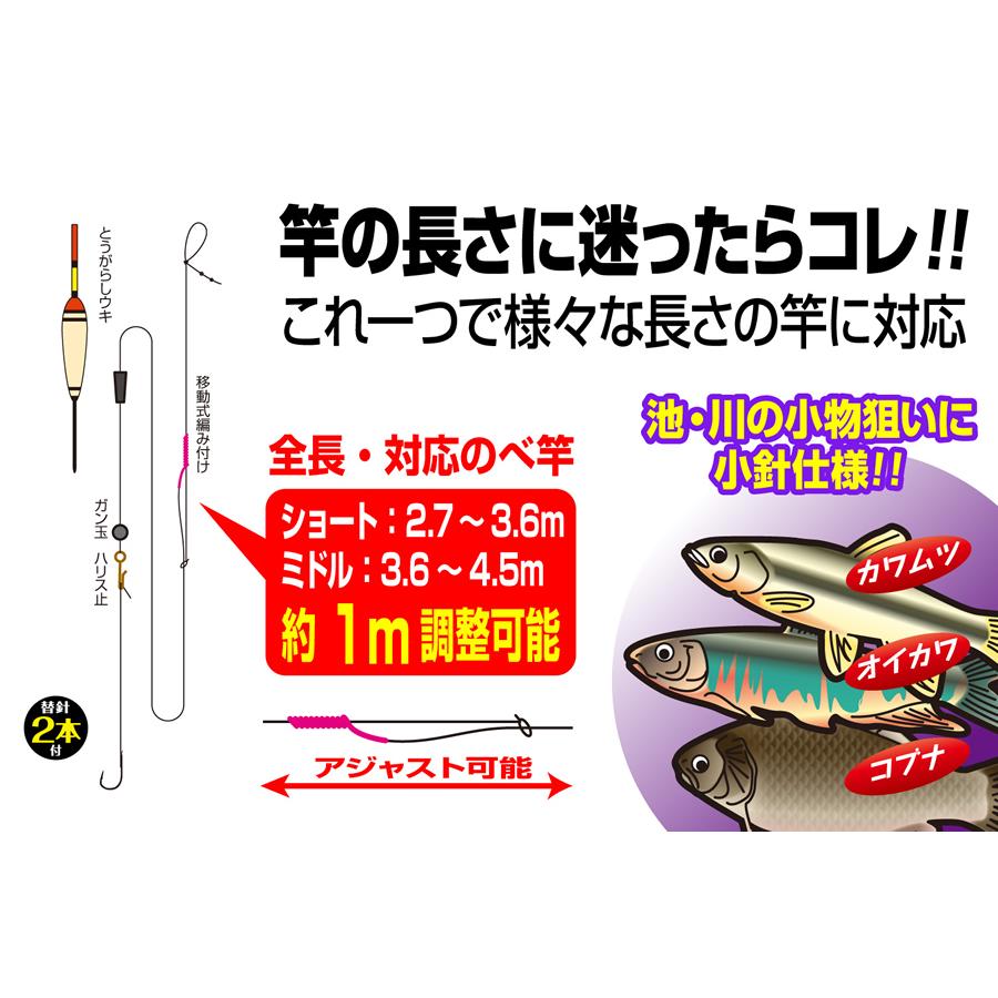 カツイチ 小物釣り アジャスト仕掛け 池 川 Ad 2 初心者 釣り入門 淡水仕掛け ゆうパケット可 フィッシング遊web店 通販 Paypayモール