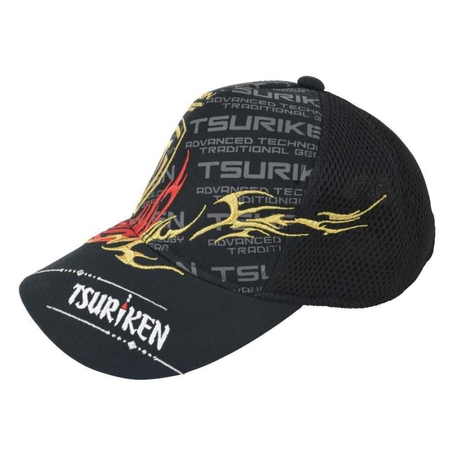 釣研 tsuriken ハーフメッシュキャップ ブラック F THC251