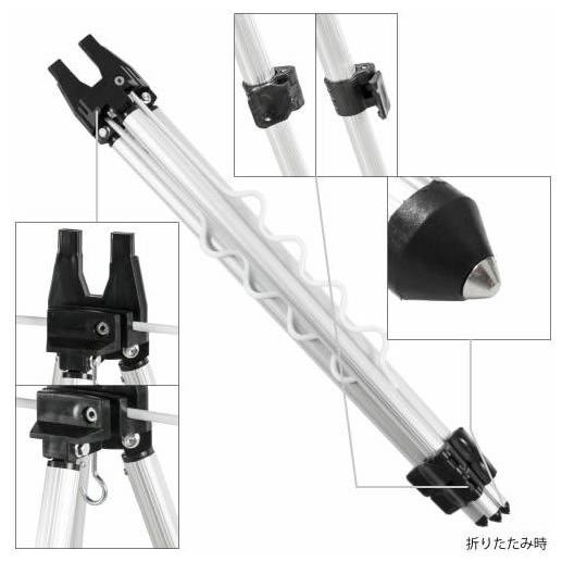 タカミヤ アルミ三脚 3段 竿掛け 508円 ロッドスタンド 2 21人気新作