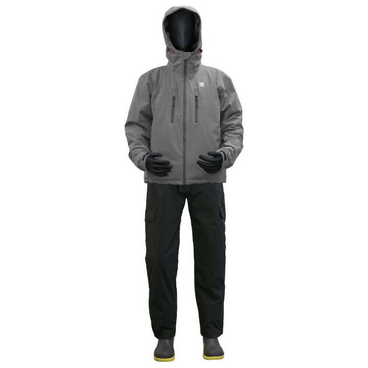 浜田商会 防水防寒ウィンター 透湿ストレッチスーツ ガンメタ LWB2504