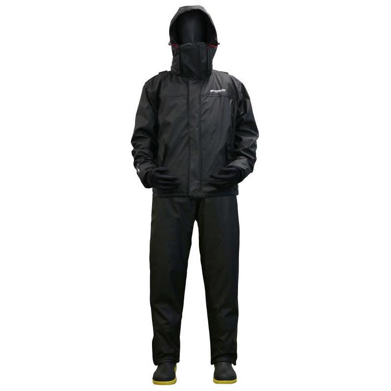 浜田商会 防水防寒ウィンター PUマリンスーツ ブラック PWB2509 (防寒着 レインウェア 上下セット 釣り)【送料無料】 浜田商会 防水防寒ウィンター PUマリンスーツ ブラック PWB2509 (防寒