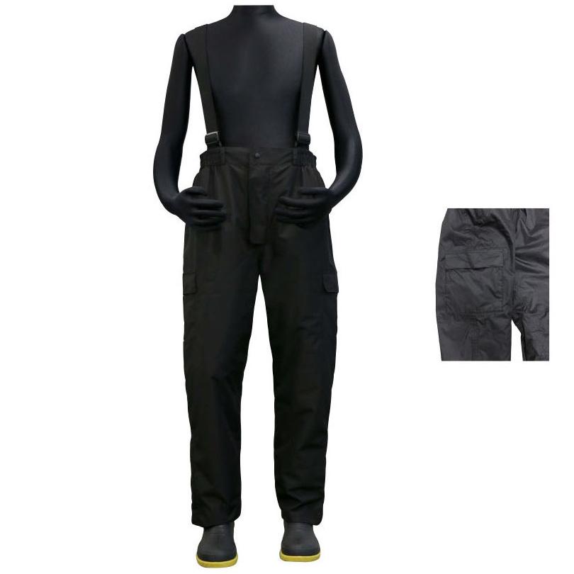 浜田商会 防水防寒 サロペットパンツDX ブラック PWB2521 (防寒着 防寒